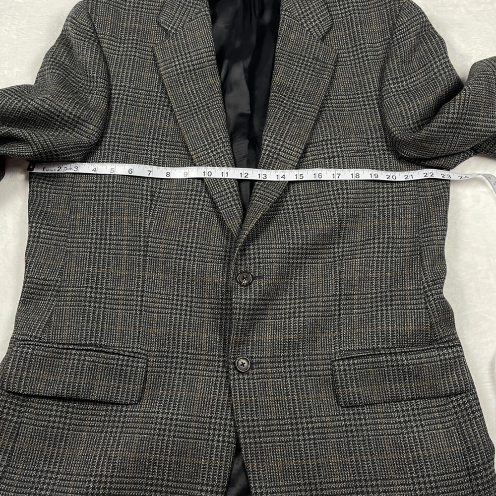 Jos A Bank Corporate Collection 43T‎ Blazer Grey Glen Plaid Pure Wool Sport Coat - Picture 6 of 14